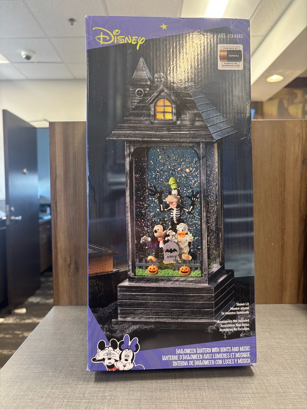 Disney Black Halloween Lantern with Mickey, Goofy & Donald